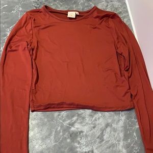 reddish/ orangish crop top